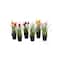 10&#x22; Artificial Tulips in Black Plastic Planters Pots, 6ct.